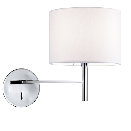 Dainolite 1-Light 7 Inch Wall Sconce 463-1W-PC-WH